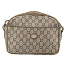 GUCCI GG Plus Supreme Shoulder Bag PVC Beige Gold Auth bs33293-2