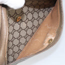 GUCCI GG Plus Supreme Shoulder Bag PVC Beige Gold Auth bs33293-22
