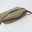 GUCCI GG Plus Supreme Shoulder Bag PVC Beige Gold Auth bs33293-6