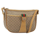 GUCCI Micro GG Supreme Web Sherry Line Bag PVC Beige Gold 89 02 032 Auth bs33296-1