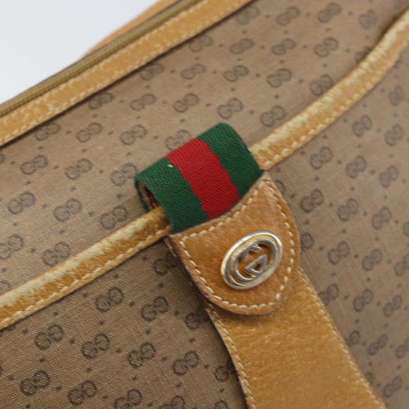 GUCCI Micro GG Supreme Web Sherry Line Bag PVC Beige Gold 89 02 032 Auth bs33296