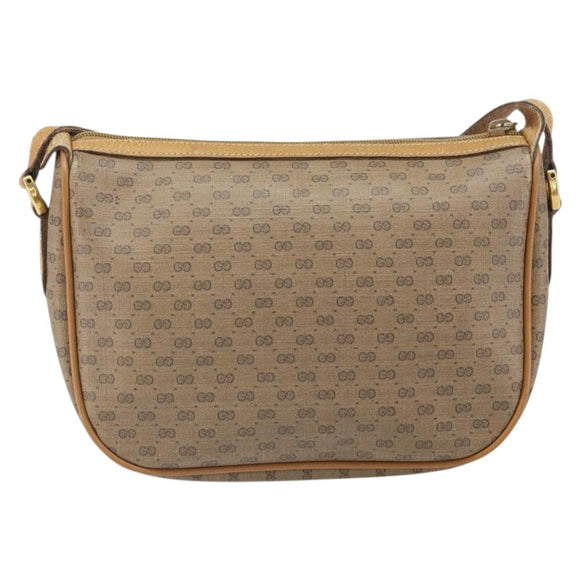 GUCCI Micro GG Supreme Web Sherry Line Bag PVC Beige Gold 89 02 032 Auth bs33296