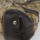 GUCCI GG Crystal Tote Bag Coated Canvas Gold Beige 223964 Auth bs33297-15