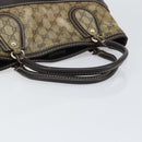 GUCCI GG Crystal Tote Bag Coated Canvas Gold Beige 223964 Auth bs33297-7