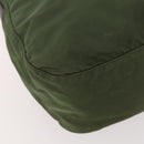 PRADA Shoulder Bag Nylon Khaki Silver Auth bs33303-14