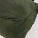 PRADA Shoulder Bag Nylon Khaki Silver Auth bs33303-15