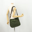 PRADA Shoulder Bag Nylon Khaki Silver Auth bs33303-23