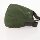 PRADA Shoulder Bag Nylon Khaki Silver Auth bs33303-3