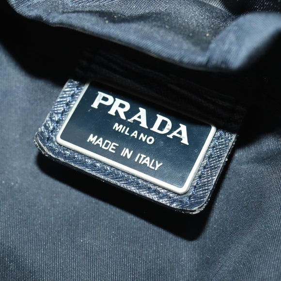 PRADA Backpack Nylon Navy Silver Auth bs33304