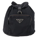 PRADA Backpack Nylon Navy Silver Auth bs33304-13