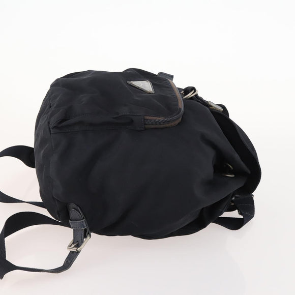 PRADA Backpack Nylon Navy Silver Auth bs33304