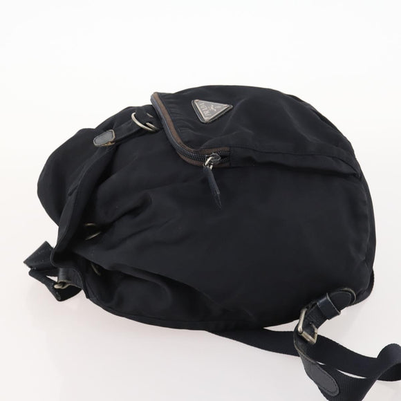 PRADA Backpack Nylon Navy Silver Auth bs33304