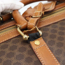 CELINE Macadam Canvas Boston Bag PVC Leather Brown Gold Auth bs33306-5