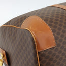 CELINE Macadam Canvas Boston Bag PVC Leather Brown Gold Auth bs33306-20