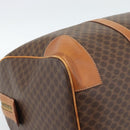 CELINE Macadam Canvas Boston Bag PVC Leather Brown Gold Auth bs33306-22