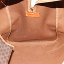 CELINE Macadam Canvas Boston Bag PVC Leather Brown Gold Auth bs33306-24