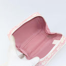 Christian Dior Trotter Canvas Pouch PVC Pink Silver Auth bs33307-13