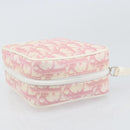 Christian Dior Trotter Canvas Pouch PVC Pink Silver Auth bs33307-6
