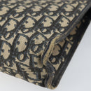 Christian Dior Trotter Canvas Clutch Bag Marineblau Silber Auth bs33309-7