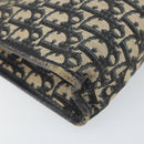 Christian Dior Trotter Canvas Clutch Bag Marineblau Silber Auth bs33309-14