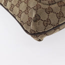 GUCCI GG Canvas Umhängetasche Beige Silber 122793 Auth bs33310-10