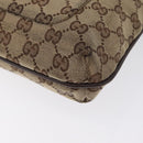 GUCCI GG Canvas Umhängetasche Beige Silber 122793 Auth bs33310-11