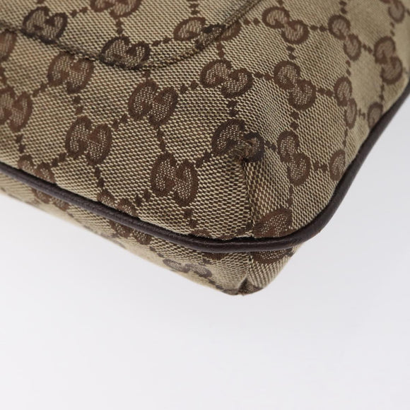 GUCCI GG Canvas Umhängetasche Beige Silber 122793 Auth bs33310