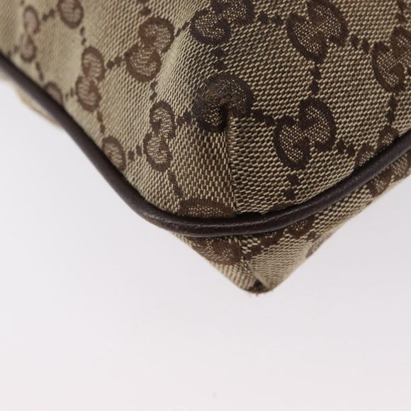 GUCCI GG Canvas Umhängetasche Beige Silber 122793 Auth bs33310