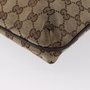 GUCCI GG Canvas Umhängetasche Beige Silber 122793 Auth bs33310-13