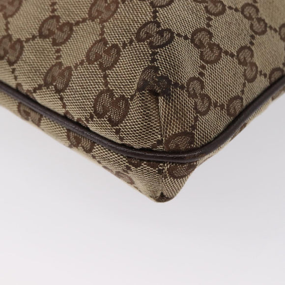 GUCCI GG Canvas Umhängetasche Beige Silber 122793 Auth bs33310