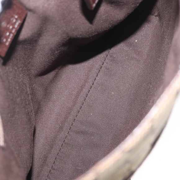 GUCCI GG Canvas Umhängetasche Beige Silber 122793 Auth bs33310
