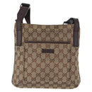 GUCCI GG Canvas Umhängetasche Beige Silber 122793 Auth bs33310-2