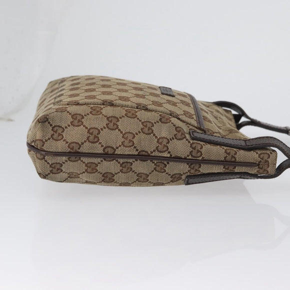 GUCCI GG Canvas Umhängetasche Beige Silber 122793 Auth bs33310