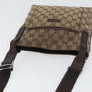 GUCCI GG Canvas Umhängetasche Beige Silber 122793 Auth bs33310-6