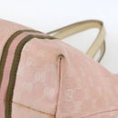 GUCCI GG Canvas Sherry Line Tote Bag Pink Gold 139260 Auth bs33311-9