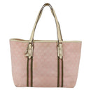 GUCCI GG Canvas Sherry Line Tote Bag Pink Gold 139260 Auth bs33311-13