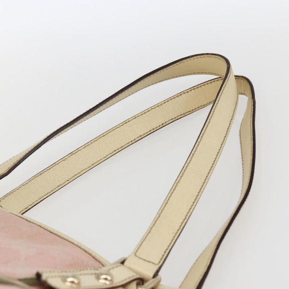 GUCCI GG Canvas Sherry Line Tote Bag Pink Gold 139260 Auth bs33311
