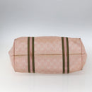 GUCCI GG Canvas Sherry Line Tote Bag Pink Gold 139260 Auth bs33311-5