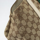 GUCCI GG Canvas Handtasche Web Sherry Line Beige Gold 211935 Auth bs33313-10