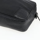 GUCCI GG Canvas Guccissima Clutch Bag Leather nylon Black 162782 Auth bs33316-10