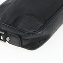 GUCCI GG Canvas Guccissima Clutch Bag Leather nylon Black 162782 Auth bs33316-11