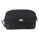 GUCCI GG Canvas Guccissima Clutch Bag Leather nylon Black 162782 Auth bs33316-2