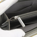 CHANEL Icon line Long Wallet Patent leather Silver CC Auth bs33317-13