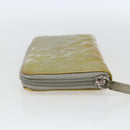 CHANEL Icon line Long Wallet Patent leather Silver CC Auth bs33317-4