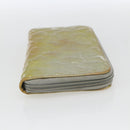 CHANEL Icon line Long Wallet Patent leather Silver CC Auth bs33317-5