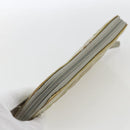 CHANEL Icon line Long Wallet Patent leather Silver CC Auth bs33317-6