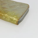 CHANEL Icon line Long Wallet Patent leather Silver CC Auth bs33317-8