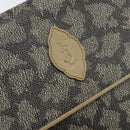 SAINT LAURENT Clutch Bag PVC Canvas Gray Auth bs33320-12