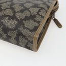 SAINT LAURENT Clutch Bag PVC Canvas Gray Auth bs33321-10