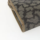 SAINT LAURENT Clutch Bag PVC Canvas Gray Auth bs33321-11